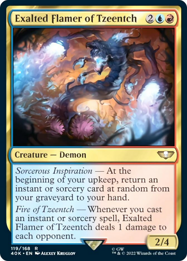 Exalted Flamer of Tzeentch (Surge Foil) [Warhammer 40,000] | The CG Realm