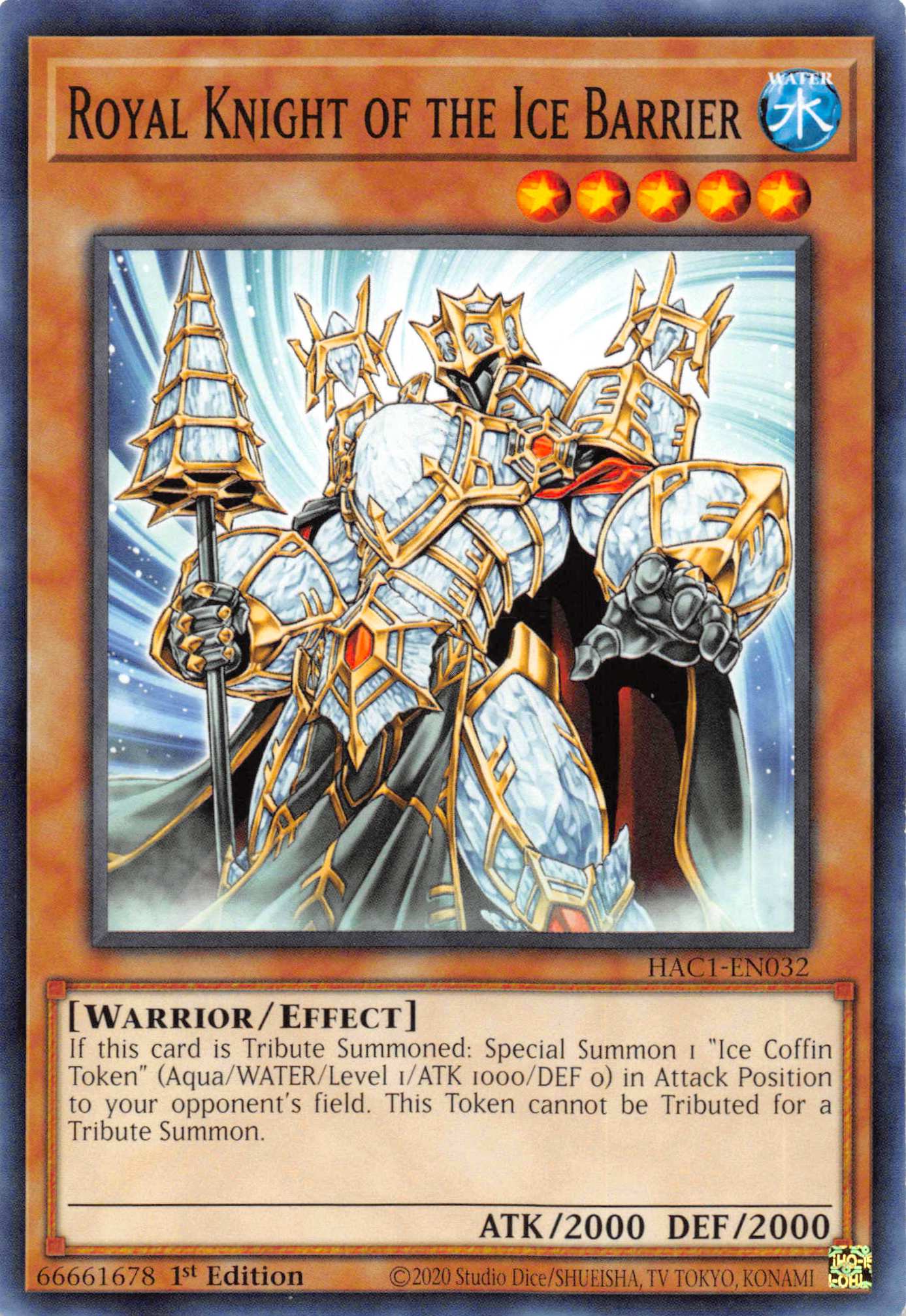 Royal Knight of the Ice Barrier (Duel Terminal) [HAC1-EN032] Parallel Rare | The CG Realm