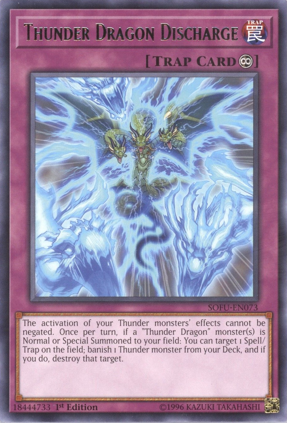 Thunder Dragon Discharge [SOFU-EN073] Rare | The CG Realm