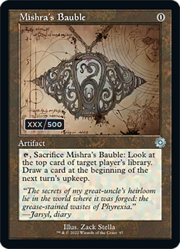 Mishra's Bauble (Retro Schematic) (Serialized) [The Brothers' War Retro Artifacts] | The CG Realm