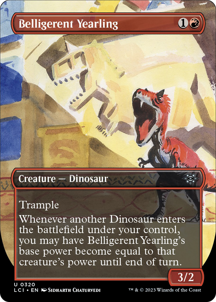 Belligerent Yearling (Borderless) [The Lost Caverns of Ixalan] | The CG Realm