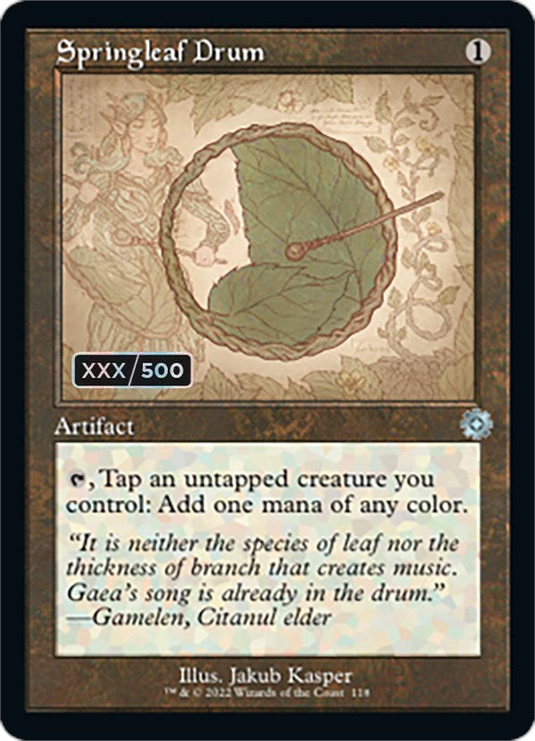 Springleaf Drum (Retro Schematic) (Serialized) [The Brothers' War Retro Artifacts] | The CG Realm