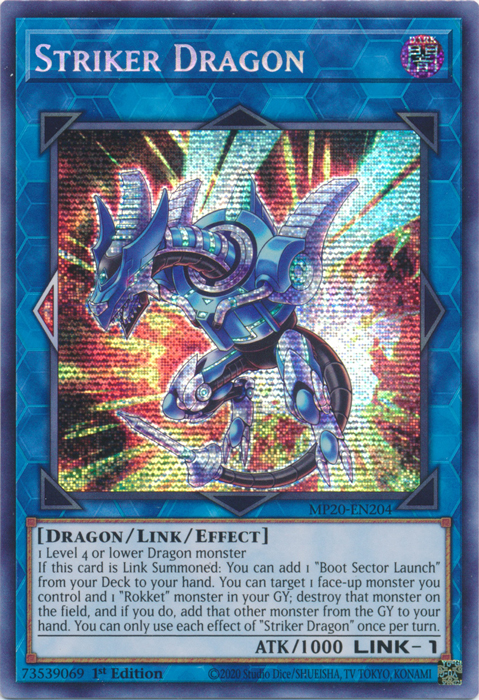 Striker Dragon [MP20-EN204] Prismatic Secret Rare | The CG Realm