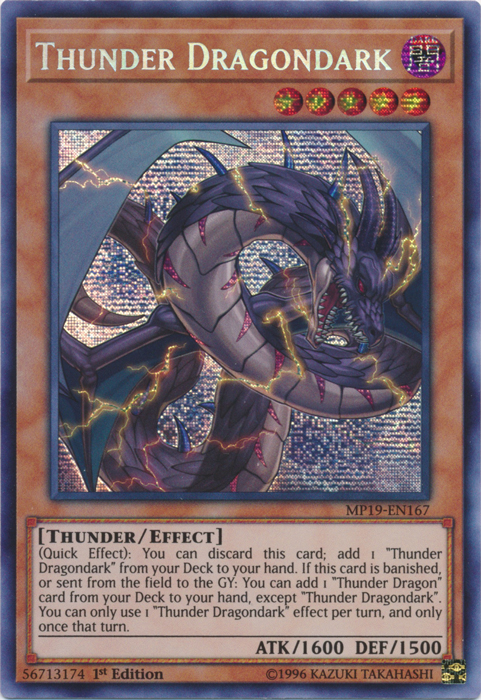 Thunder Dragondark [MP19-EN167] Prismatic Secret Rare | The CG Realm