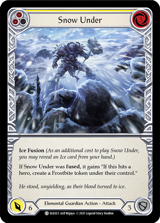 Snow Under (Yellow) [ELE023] (Tales of Aria)  1st Edition Rainbow Foil | The CG Realm