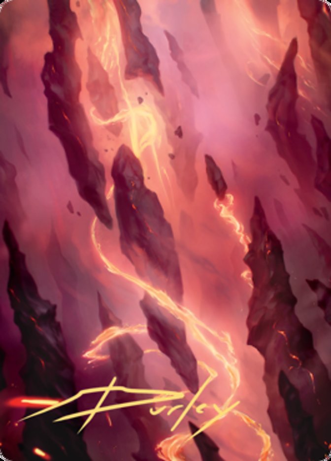 Mountain 1 Art Card (Gold-Stamped Signature) [Zendikar Rising Art Series] | The CG Realm