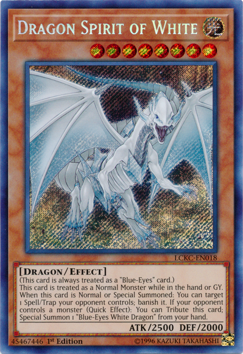 Dragon Spirit of White [LCKC-EN018] Secret Rare | The CG Realm