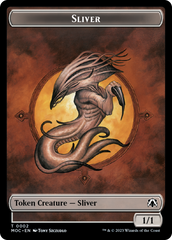 Goblin // Sliver Double-Sided Token [March of the Machine Commander Tokens] | The CG Realm