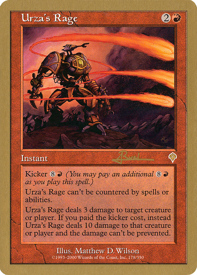 Urza's Rage (Antoine Ruel) [World Championship Decks 2001] | The CG Realm