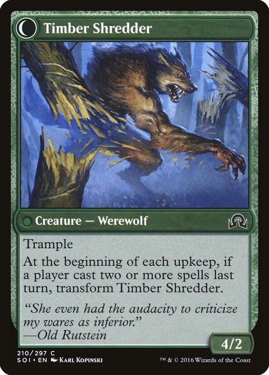 Hinterland Logger (SOI-210) - Shadows over Innistrad: (Double Faced Transform)