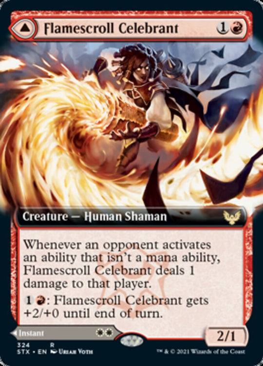 Flamescroll Celebrant (Extended Art) (STX-324) - Strixhaven: School of Mages: (Extended Art)