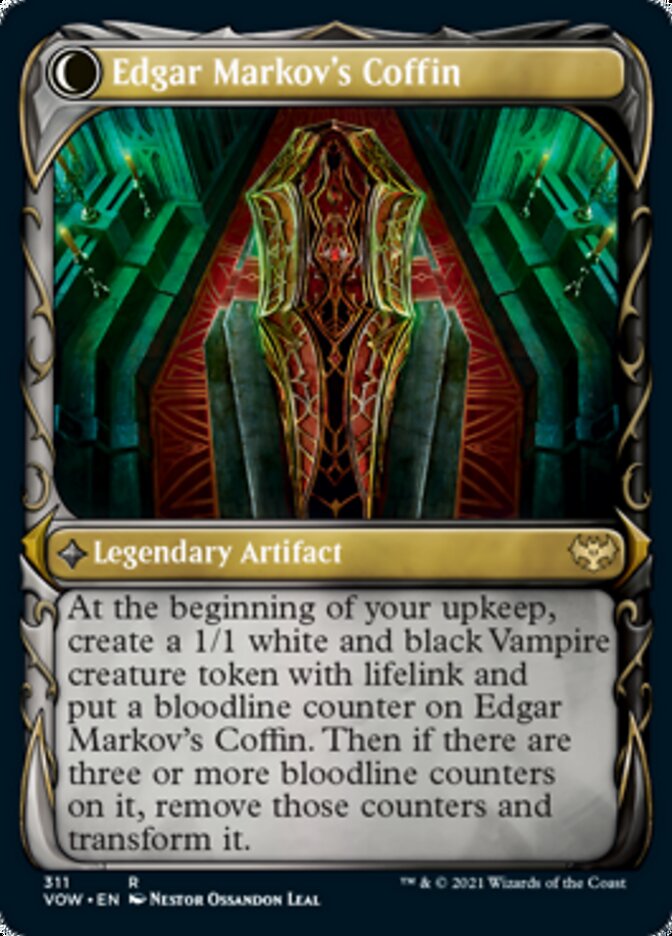 Edgar, Charmed Groom // Edgar Markov's Coffin (Showcase Fang Frame) [Innistrad: Crimson Vow] | The CG Realm