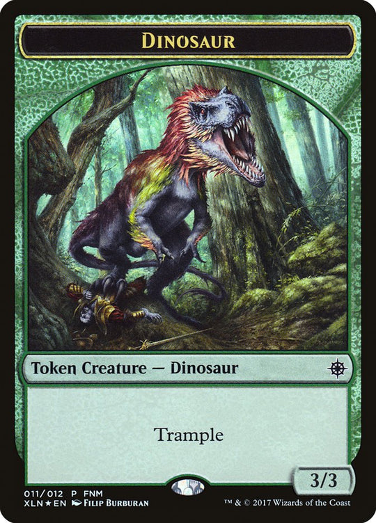 Dinosaur // Treasure (011) Token (FNM-011) - Friday Night Magic 2017 Foil