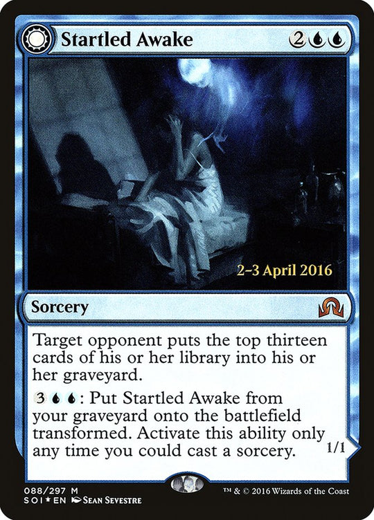 Startled Awake (PRE-088) - Shadows over Innistrad Promos: (Double Faced Transform) Foil