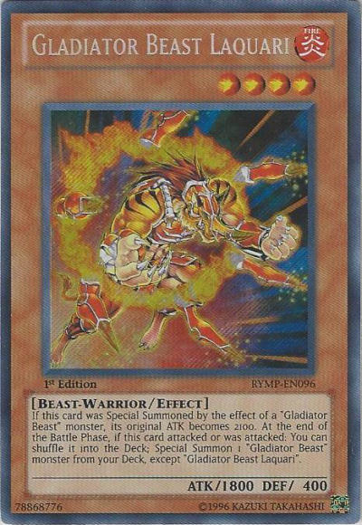 Gladiator Beast Laquari [RYMP-EN096] Secret Rare | The CG Realm