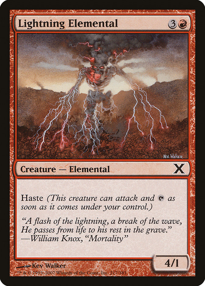 Lightning Elemental [Tenth Edition] | The CG Realm