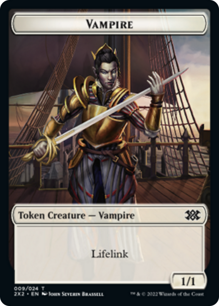 Saproling // Vampire Double-Sided Token [Double Masters 2022 Tokens] | The CG Realm