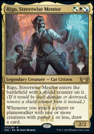 Rigo, Streetwise Mentor (Promo Pack) [Streets of New Capenna Promos] | The CG Realm