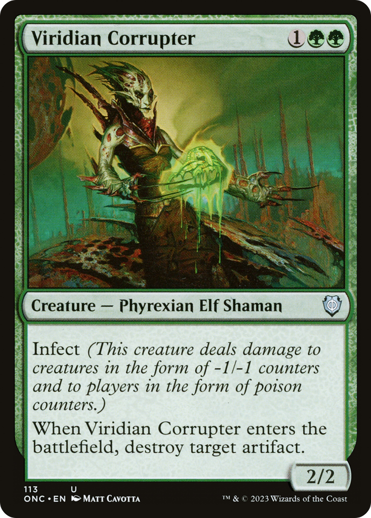 Viridian Corrupter [Phyrexia: All Will Be One Commander] | The CG Realm