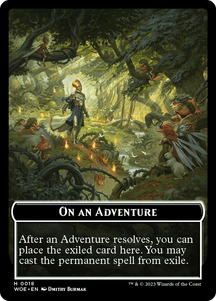 On an Adventure Emblem [Wilds of Eldraine Tokens] | The CG Realm