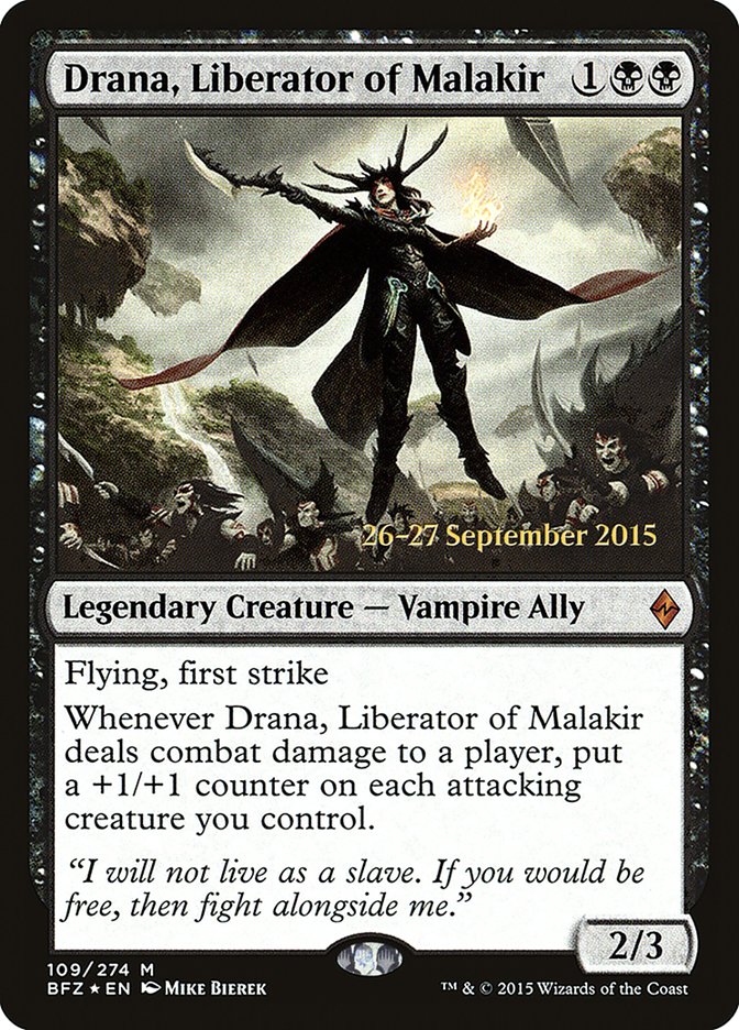 Drana, Liberator of Malakir [Battle for Zendikar Prerelease Promos] | The CG Realm