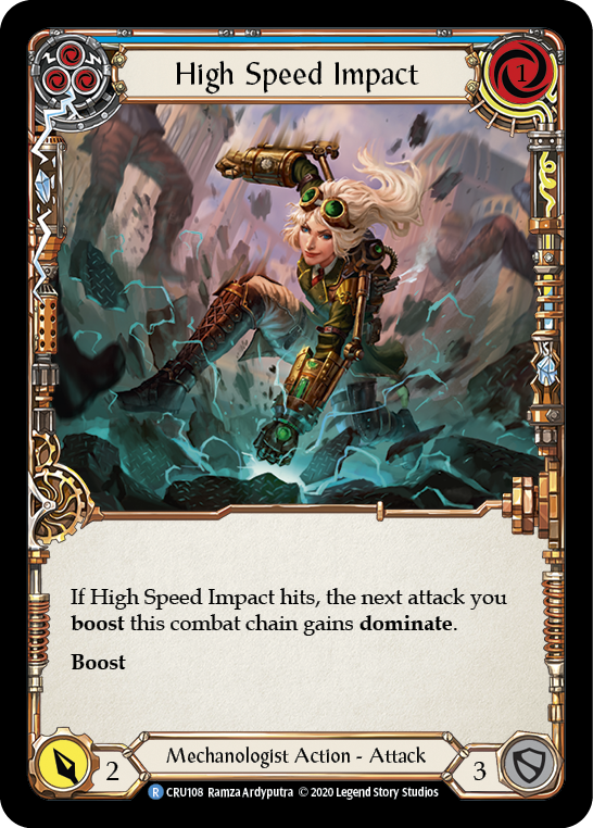 High Speed Impact (Blue) [CRU108] (Crucible of War)  1st Edition Rainbow Foil | The CG Realm