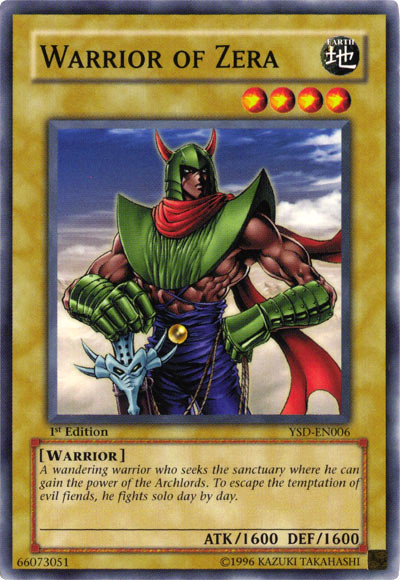 Warrior of Zera [YSD-EN006] Common | The CG Realm