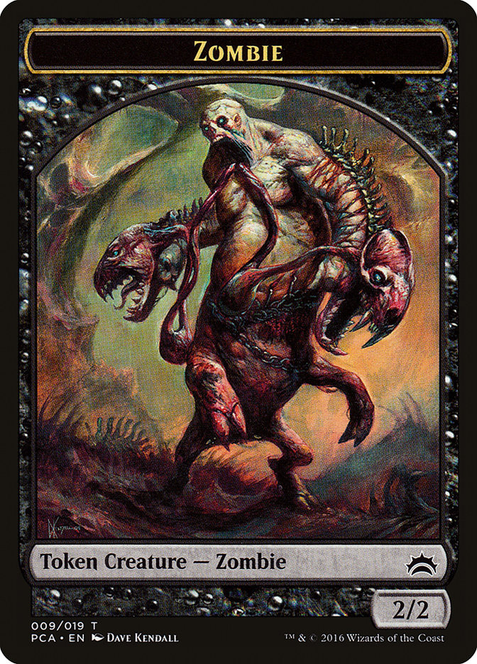 Zombie // Hellion Double-sided Token (PCA-009) - Planechase Anthology Tokens