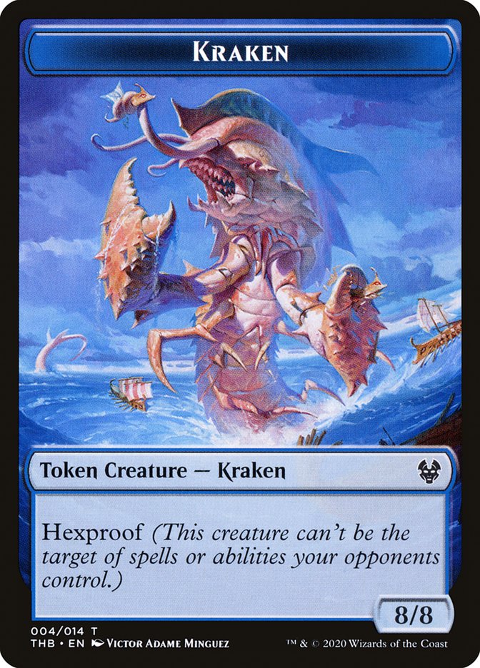 Human Soldier // Kraken Double-Sided Token (THB-2 // 4) - Theros Beyond Death Tokens Foil