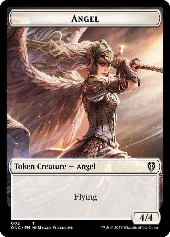 Soldier (007) // Angel (002) Double-sided Token (ONC-) - Commander: Phyrexia: All Will Be One