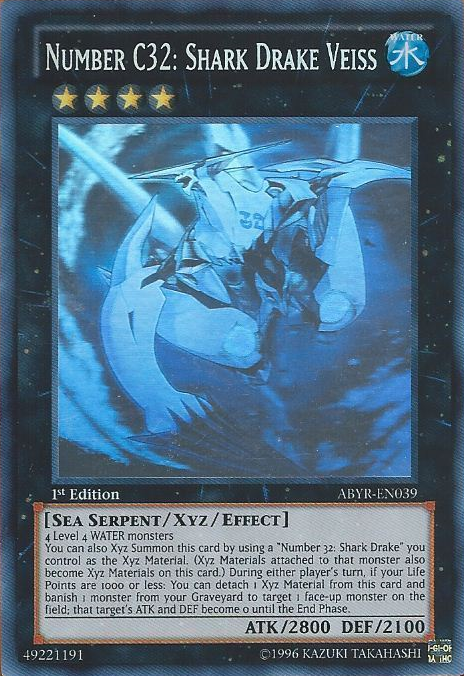 Number C32: Shark Drake Veiss [ABYR-EN039] Ghost Rare | The CG Realm