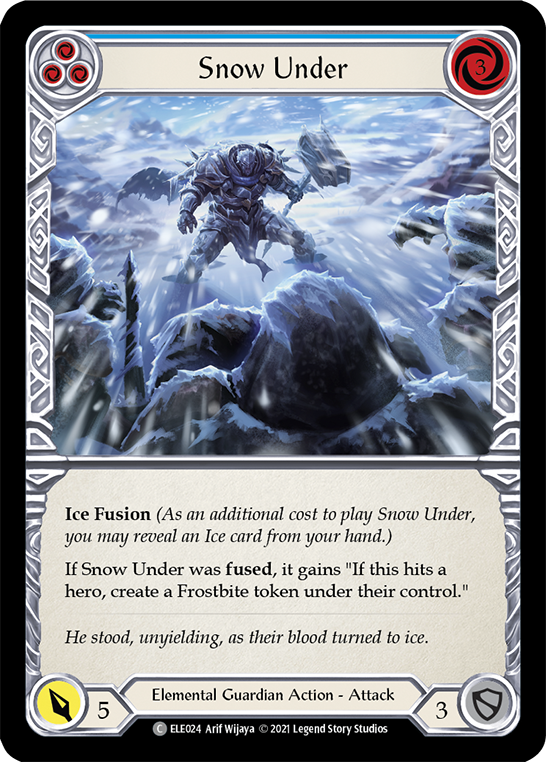 Snow Under (Blue) [ELE024] (Tales of Aria)  1st Edition Rainbow Foil | The CG Realm