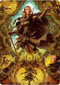 Nissa of Shadowed Boughs 2 Art Card [Zendikar Rising Art Series] | The CG Realm