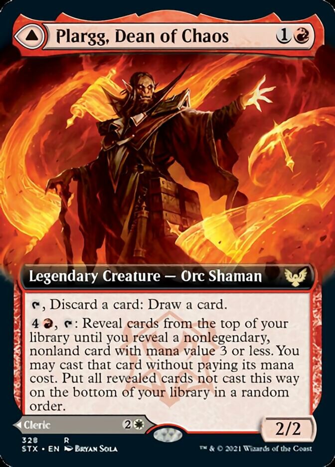 Plargg, Dean of Chaos (Extended Art) (STX-328) - Strixhaven: School of Mages: (Extended Art)