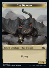 Cat Dragon // Soldier Double-Sided Token [Double Masters 2022 Tokens] | The CG Realm