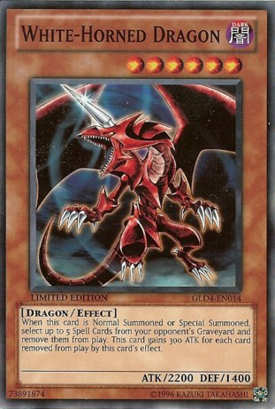 White-Horned Dragon [GLD4-EN014] Common | The CG Realm