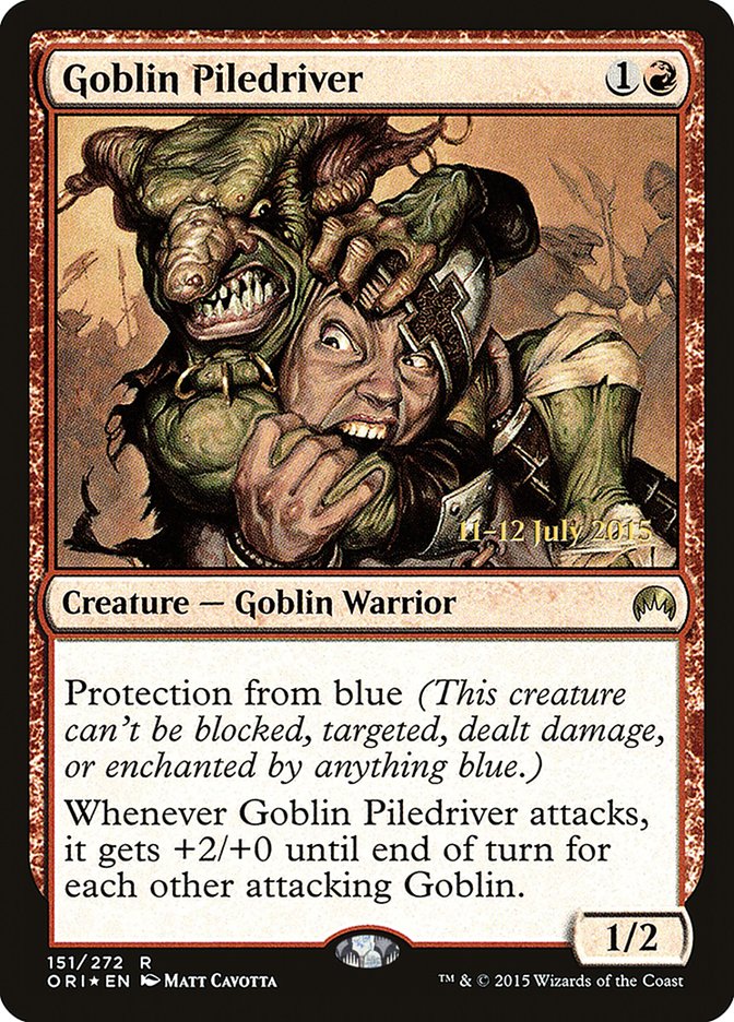Goblin Piledriver [Magic Origins Prerelease Promos] | The CG Realm