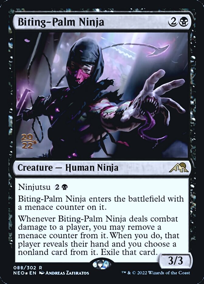 Biting-Palm Ninja [Kamigawa: Neon Dynasty Prerelease Promos] | The CG Realm