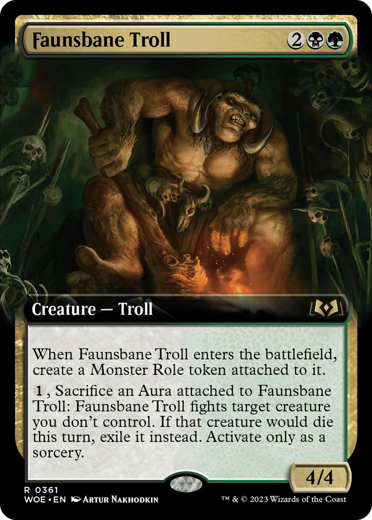Faunsbane Troll (Extended Art) [Wilds of Eldraine] | The CG Realm