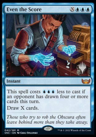 Even the Score (Promo Pack) [Streets of New Capenna Promos] | The CG Realm