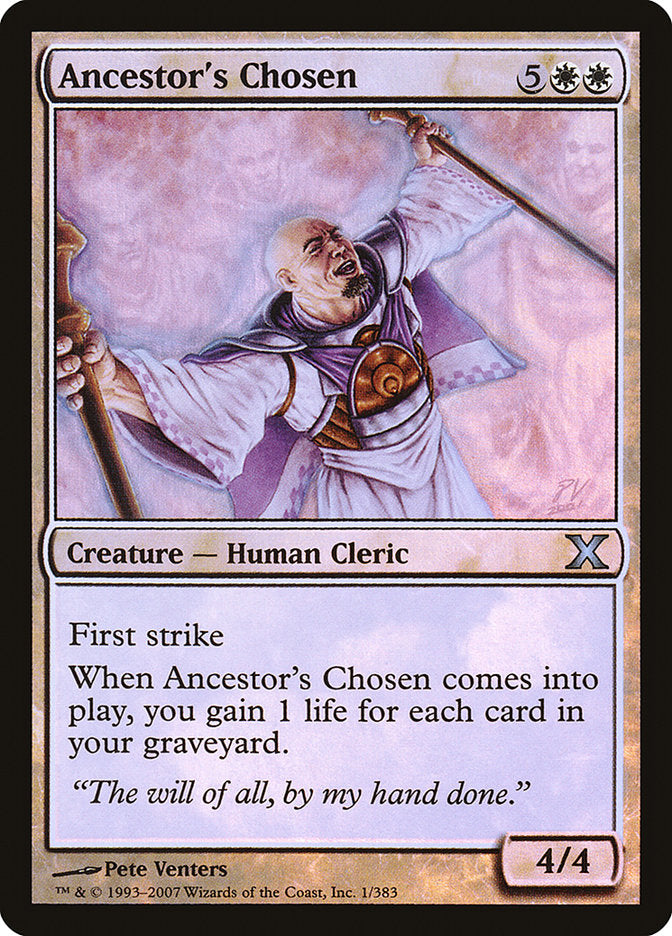 Ancestor's Chosen (Premium Foil) [Tenth Edition] | The CG Realm