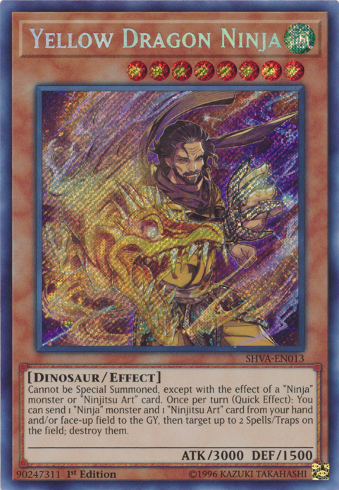 Yellow Dragon Ninja [SHVA-EN013] Secret Rare | The CG Realm