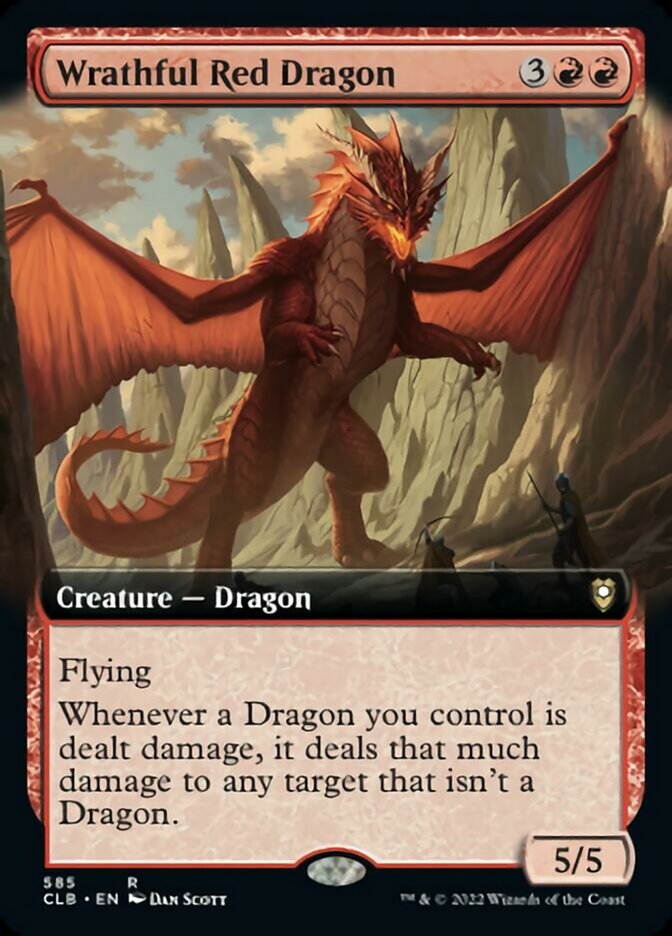 Wrathful Red Dragon (Extended Art) [Commander Legends: Battle for Baldur's Gate] | The CG Realm