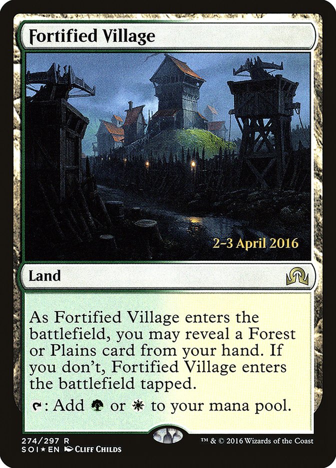 Fortified Village [Shadows over Innistrad Prerelease Promos] | The CG Realm