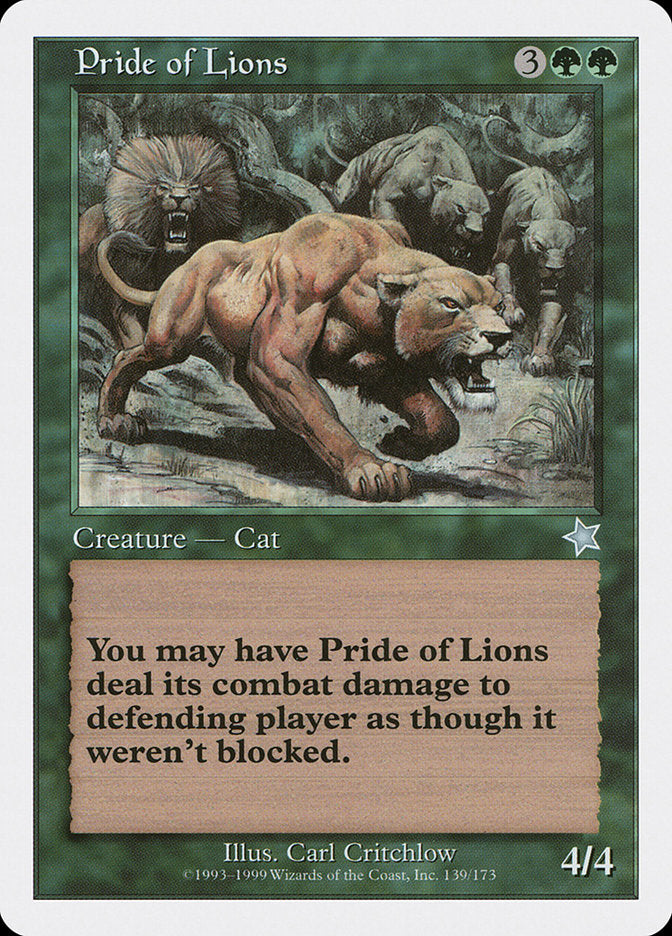 Pride of Lions [Starter 1999] | The CG Realm
