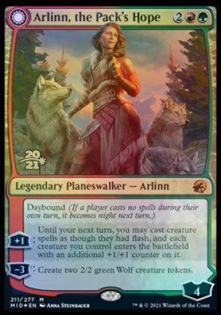 Arlinn, the Pack's Hope (PRE-211S) - Innistrad: Midnight Hunt Promos: (Double Faced Transform) Foil