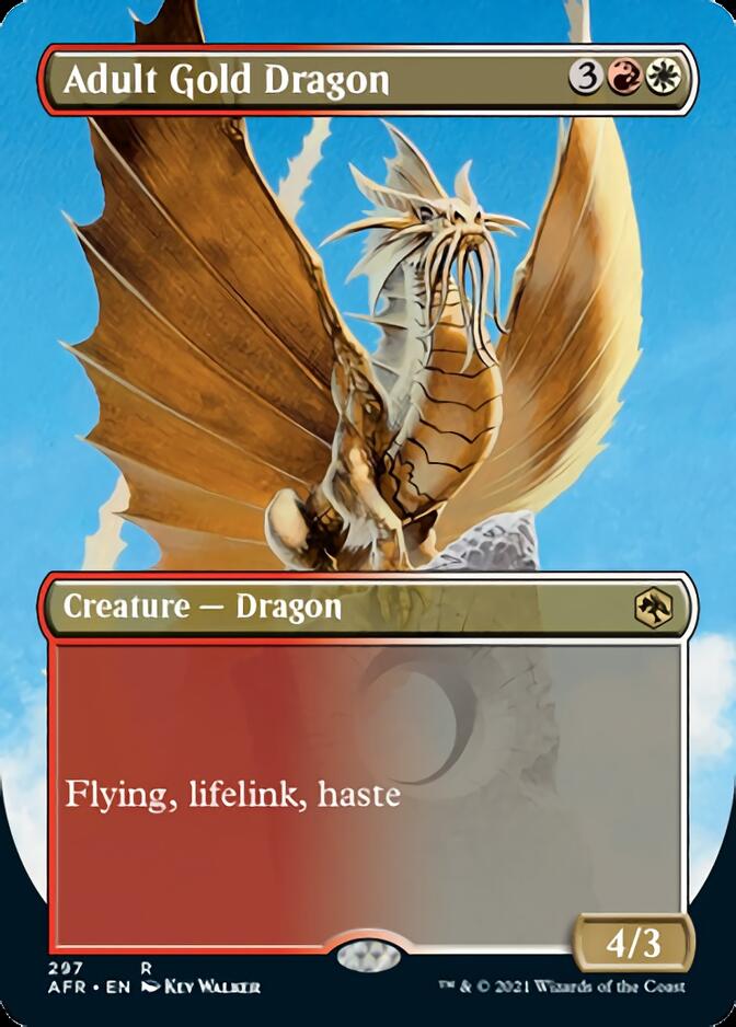 Adult Gold Dragon (Borderless Alternate Art) [Dungeons & Dragons: Adventures in the Forgotten Realms] | The CG Realm