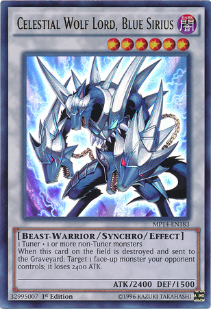 Celestial Wolf Lord, Blue Sirius [MP14-EN183] Ultra Rare | The CG Realm