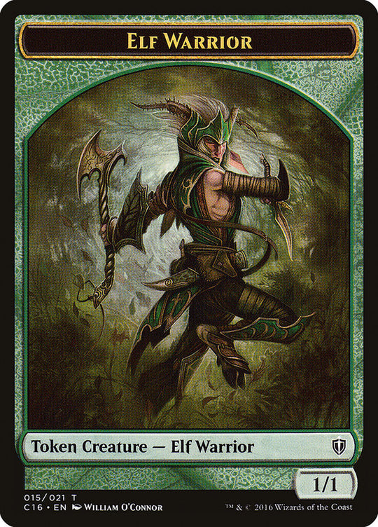 Elf Warrior // Zombie Double-Sided Token (C16-015) - Commander 2016 Tokens