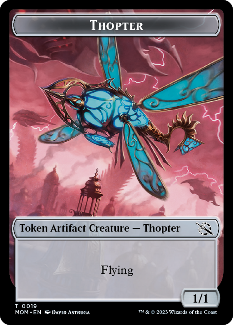 Thopter // Beast Double-Sided Token [March of the Machine Commander Tokens] | The CG Realm